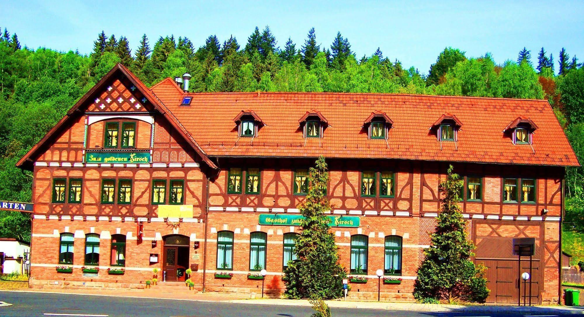 Hotel Zum Goldenen Hirsch Sankt Kilian Exteriér fotografie